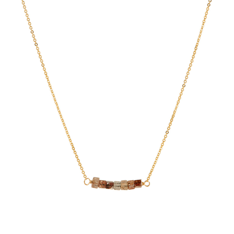 Bar Necklace - Cube Diamonds