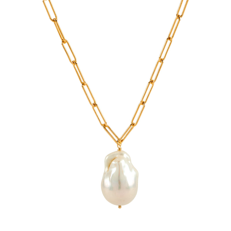 White Baroque Pearl Pendant