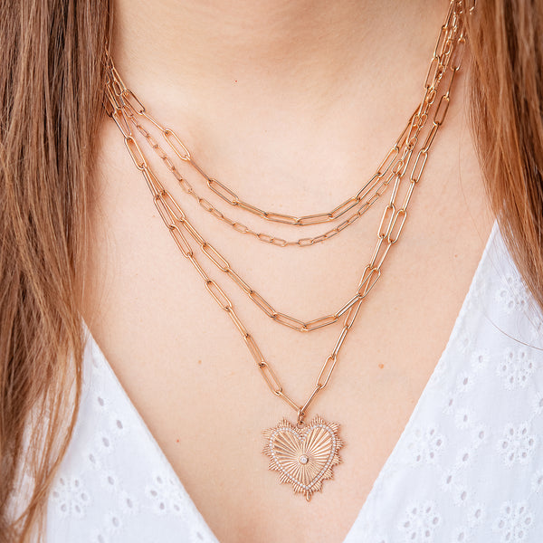 Paperclip Necklace - Rose Gold Filled