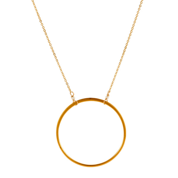 Gold Vermeil Large Circle Necklace
