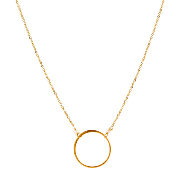 Gold Vermeil Circle Necklace