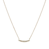 Simple and classic, this necklace features seven sparkling white diamonds in a graduated bar. It is a perfect everyday necklace and layers well with others when you want a bigger look!