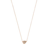 Diamond Slice Necklace -14kRG