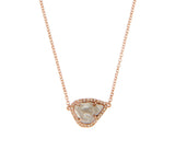 Diamond Slice Necklace -14kRG