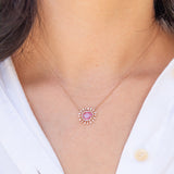 Regents Necklace - Pink Sapphire & 14k RG