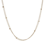 Diamond Station Necklace - Double Strand