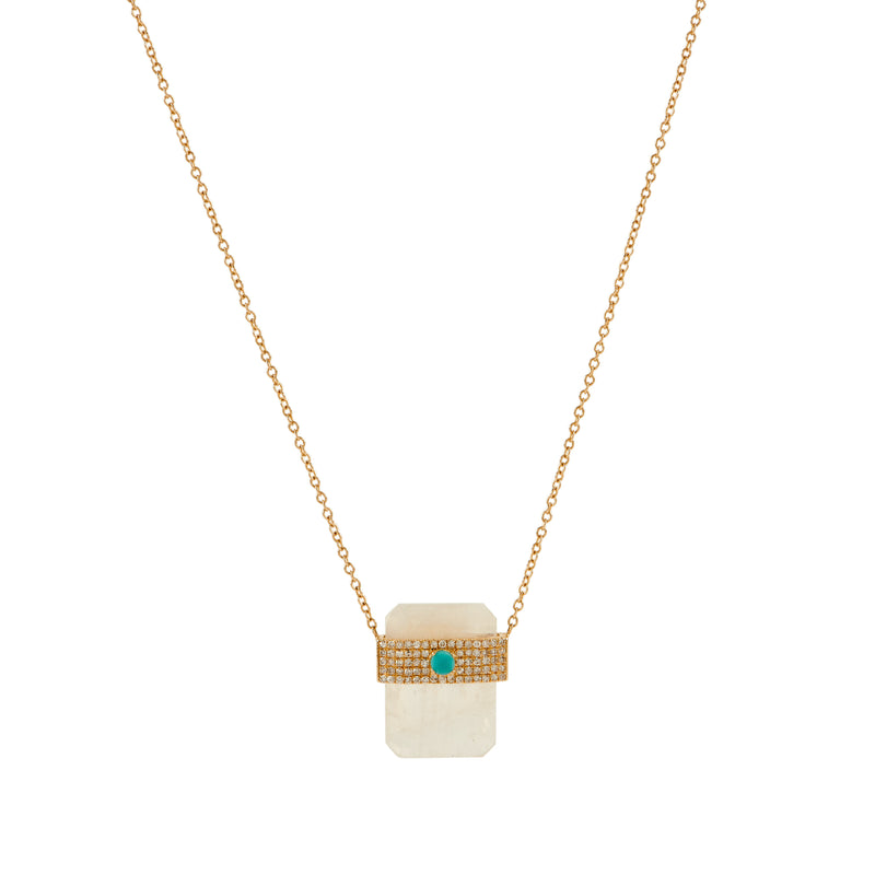 City Necklace - Rainbow Moonstone