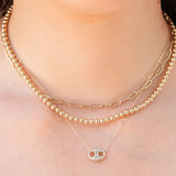 Pave Diamond Link Necklace