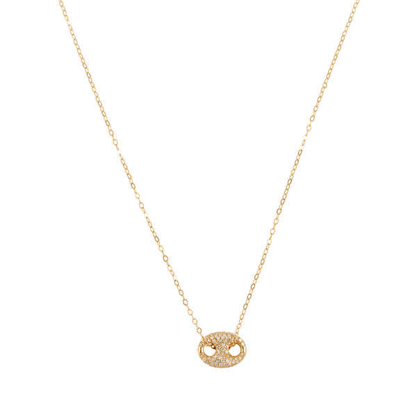 Pave Diamond Link Necklace