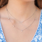 Dancing Diamond Necklace - 14kWG