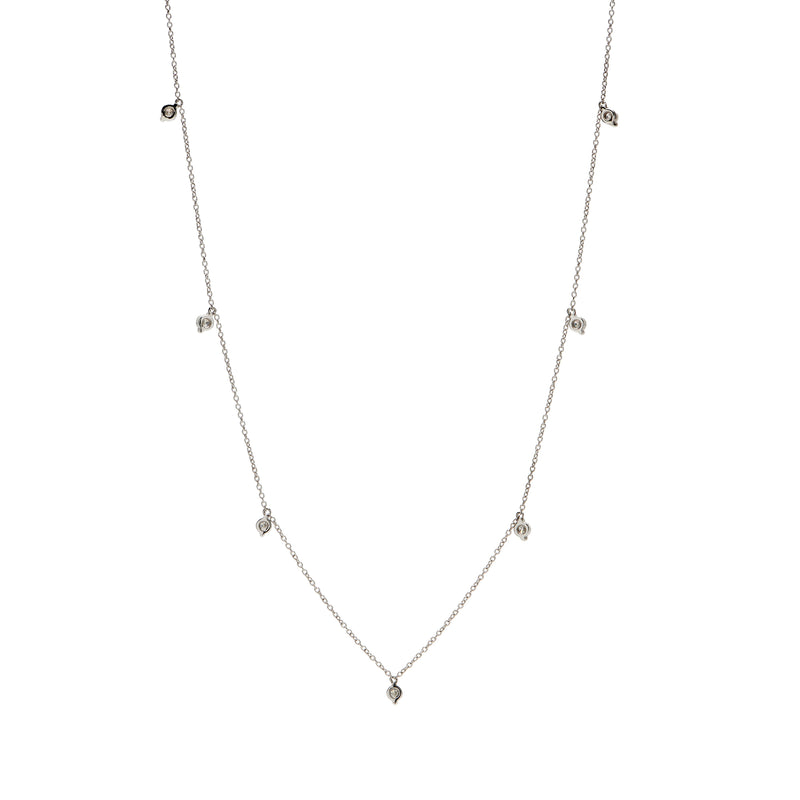 Dancing Diamond Necklace - 14kWG