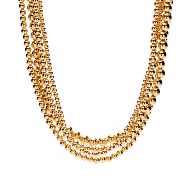 Beaded Necklace - Gold-Filled