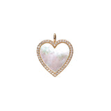 Diamond Heart Pendant - Mother of Pearl