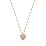 Diamond Heart Pendant - Mother of Pearl