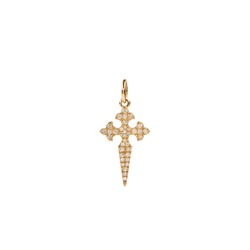 Diamond Cross Spike Pendant