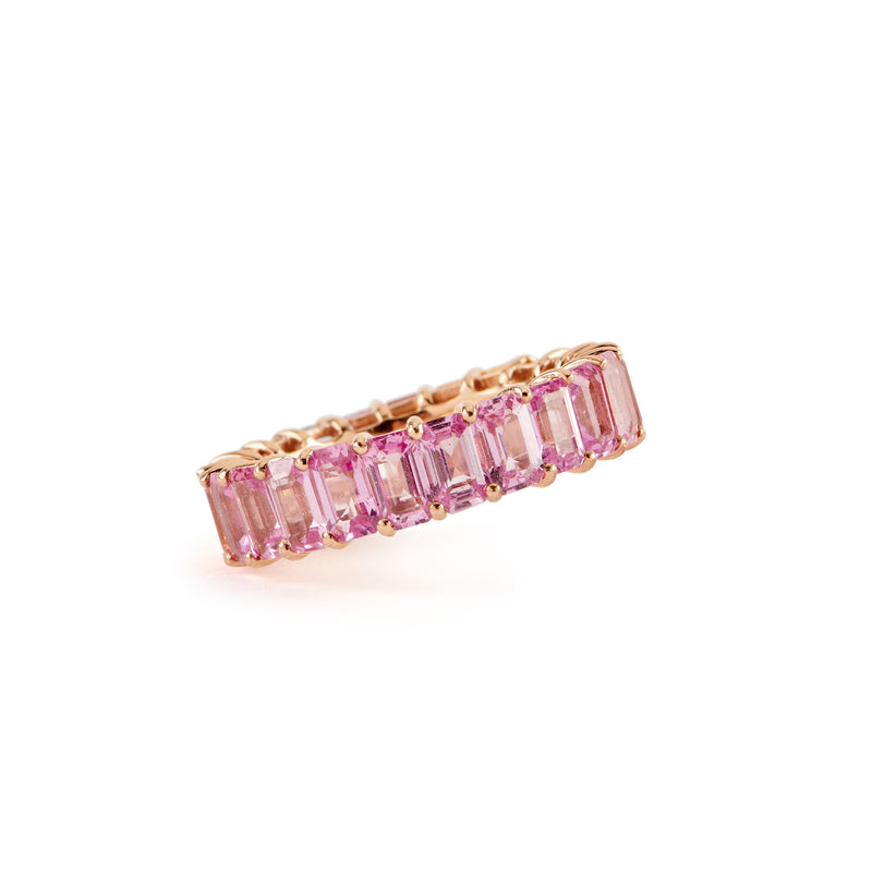 Rainbow Sapphire Ring - Baguette