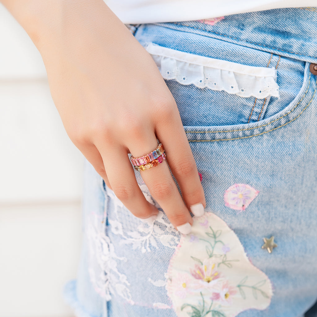 Adina's jewels shop rainbow ring