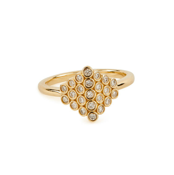 Diamond Honeycomb Ring