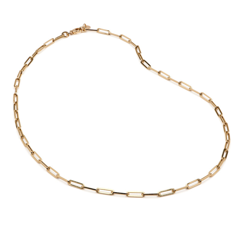 Gold Paperclip Necklace - Small