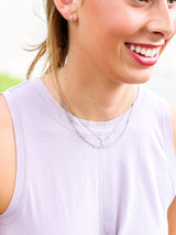 Diamond Station Necklace - Double Strand